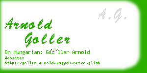 arnold goller business card